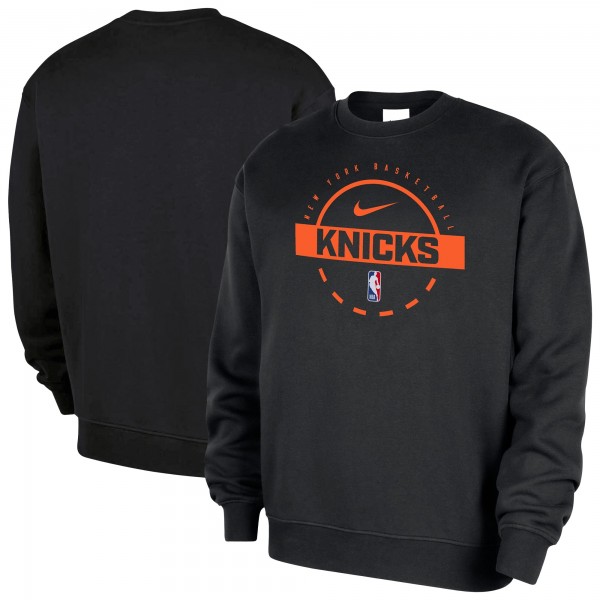 New York Knicks Nike Black 2025/26 Authentic Practice Club Sweatshirt
