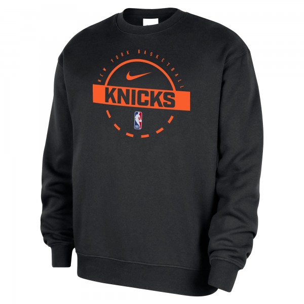 New York Knicks Nike Black 2025/26 Authentic Practice Club Sweatshirt