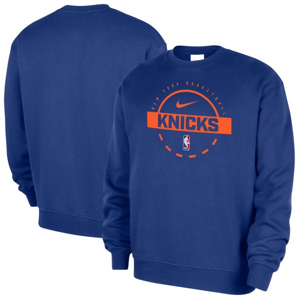 New York Knicks Nike Blue 2025/26 Authentic Practice Club Sweatshirt