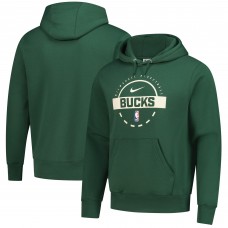 Milwaukee Bucks Nike Hunter Green 2025/26 Authentic Practice Club Pullover Hoodie