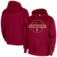 Cleveland Cavaliers Nike Wine 2025/26 Authentic Practice Club Pullover Hoodie