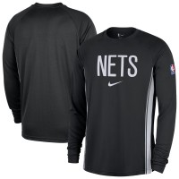 Футболка с длинным рукавом Brooklyn Nets Nike Black 2025/26 Authentic Pre-Game Legend Dri-FIT