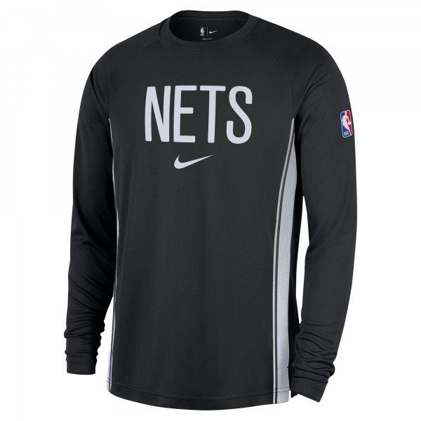 Футболка с длинным рукавом Brooklyn Nets Nike Black 2025/26 Authentic Pre-Game Legend Dri-FIT