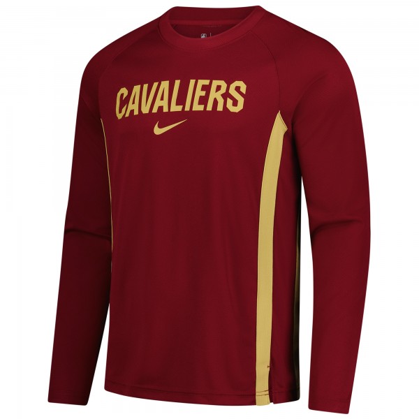 Cleveland Cavaliers Nike Wine 2025/26 Authentic Pre-Game Legend Dri-FIT Long Sleeve Shooting Shirt