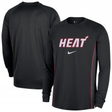 Miami Heat Nike Black 2025/26 Authentic Pre-Game Legend Dri-FIT Long Sleeve Shooting Shirt