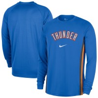 Oklahoma City Thunder Nike Blue 2025/26 Authentic Pre-Game Legend Dri-FIT Long Sleeve Shooting Shirt