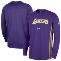 Футболка с длинным рукавом Los Angeles Lakers Nike Purple 2025/26 Authentic Pre-Game Legend Dri-FIT