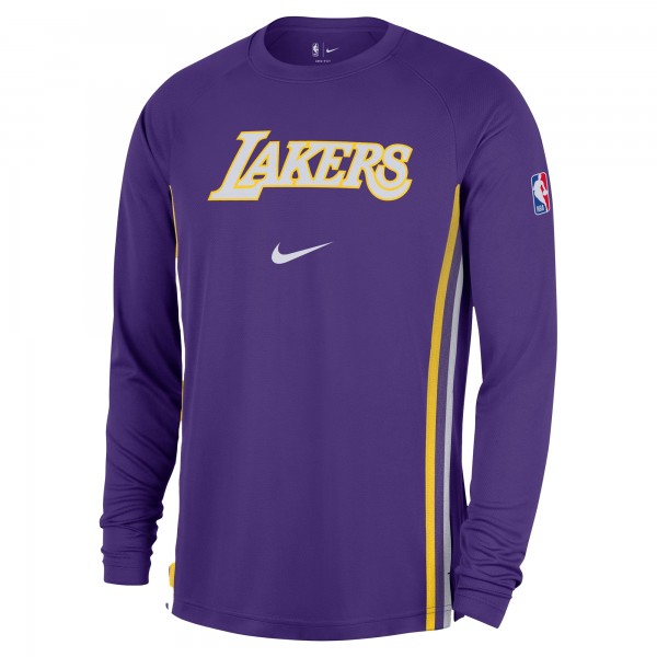 Футболка с длинным рукавом Los Angeles Lakers Nike Purple 2025/26 Authentic Pre-Game Legend Dri-FIT