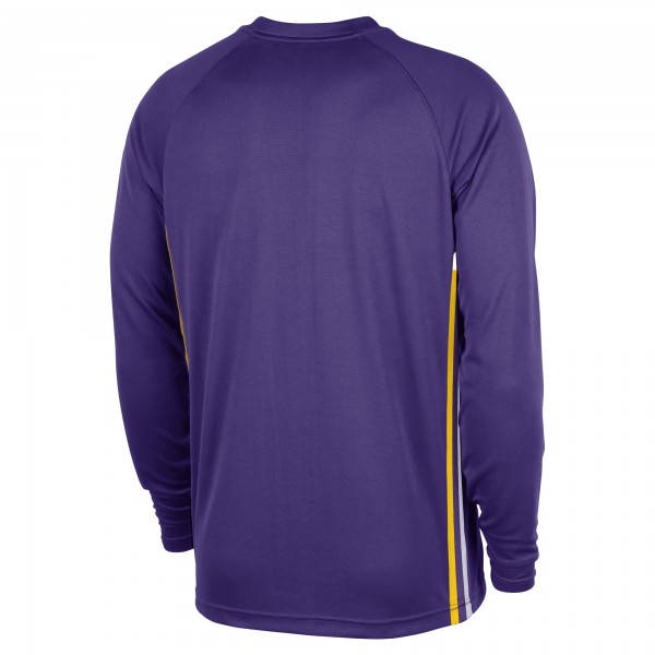 Футболка с длинным рукавом Los Angeles Lakers Nike Purple 2025/26 Authentic Pre-Game Legend Dri-FIT
