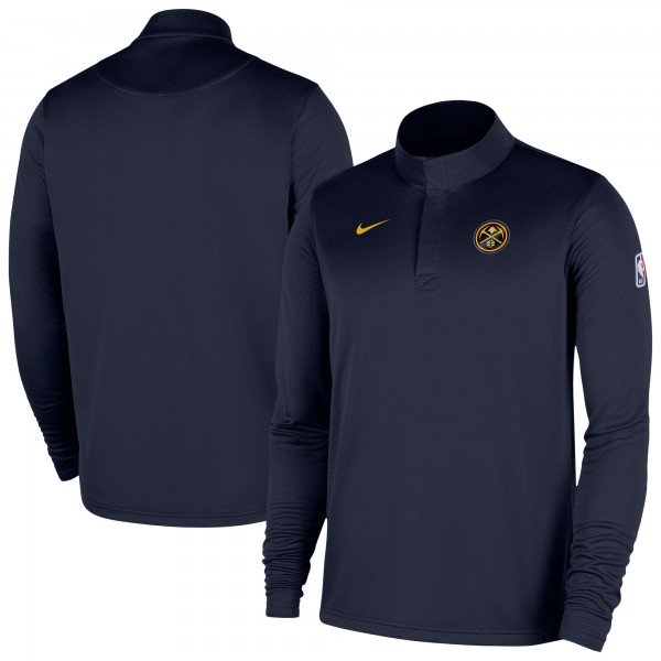 Denver Nuggets Nike Navy 2025/26 Authentic Coaches Quarter-Zip Dri-Fit Top