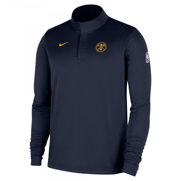 Denver Nuggets Nike Navy 2025/26 Authentic Coaches Quarter-Zip Dri-Fit Top