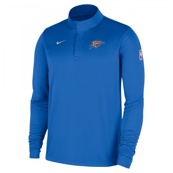 Oklahoma City Thunder Nike Blue 2025/26 Authentic Coaches Quarter-Zip Dri-Fit Top