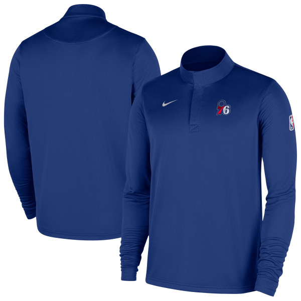 Philadelphia 76ers Nike Royal 2025/26 Authentic Coaches Quarter-Zip Dri-Fit Top