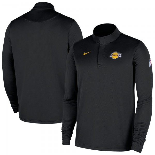Los Angeles Lakers Nike Black 2025/26 Authentic Coaches Quarter-Zip Dri-Fit Top