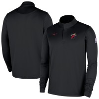 Miami Heat Nike Black 2025/26 Authentic Coaches Quarter-Zip Dri-Fit Top