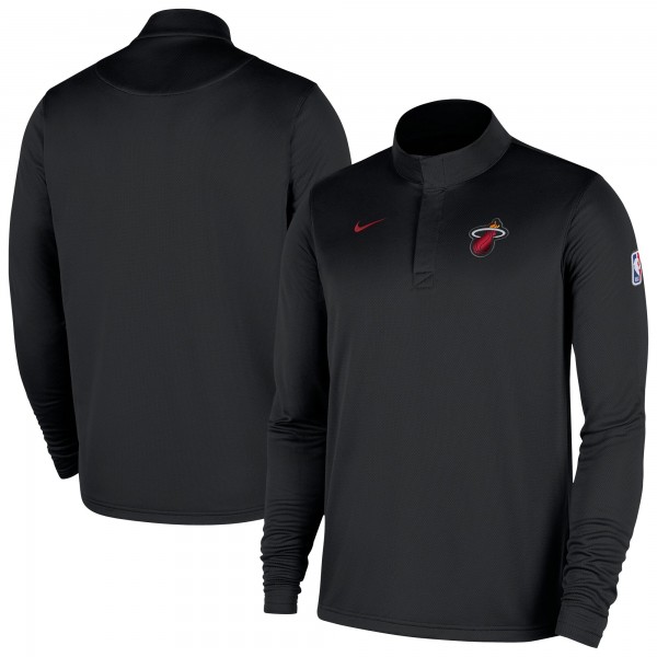 Miami Heat Nike Black 2025/26 Authentic Coaches Quarter-Zip Dri-Fit Top