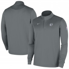 Brooklyn Nets Nike Gray 2025/26 Authentic Coaches Quarter-Zip Dri-Fit Top