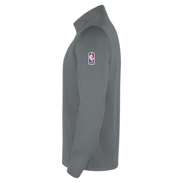 Brooklyn Nets Nike Gray Authentic Coaches Quarter-Zip Dri-FIT Top