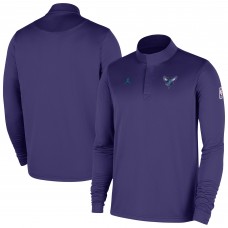 Charlotte Hornets Nike Purple 2025/26 Authentic Coaches Quarter-Zip Dri-Fit Top