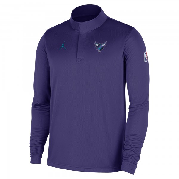 Charlotte Hornets Nike Purple 2025/26 Authentic Coaches Quarter-Zip Dri-Fit Top