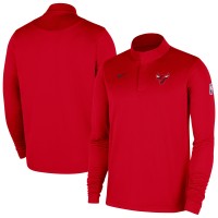Chicago Bulls Nike Red 2025/26 Authentic Coaches Quarter-Zip Dri-Fit Top