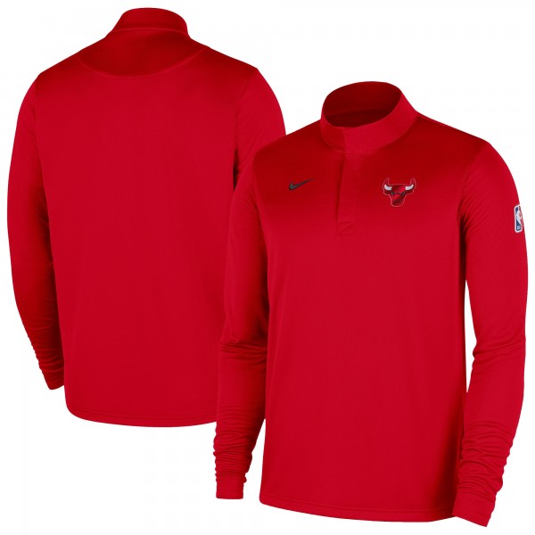 Chicago Bulls Nike Red 2025/26 Authentic Coaches Quarter-Zip Dri-Fit Top