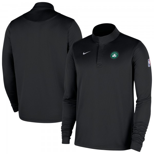 Boston Celtics Nike Black 2025/26 Authentic Coaches Quarter-Zip Dri-Fit Top
