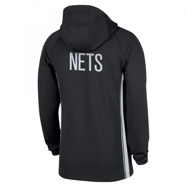 Brooklyn Nets Nike Black Authentic On Court Zone Quarter-Zip Dri-FIT Hoodie Jacket