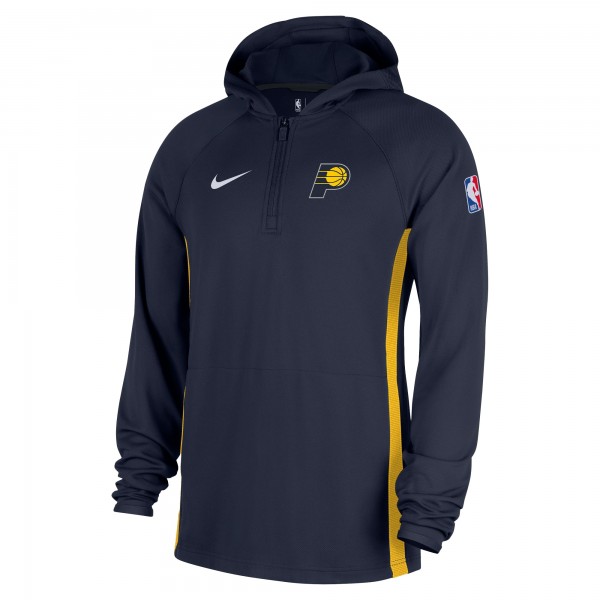 Indiana Pacers Nike Navy Authentic On Court Zone Quarter-Zip Dri-FIT Hoodie Jacket