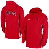 Куртка на короткой молнии Chicago Bulls Nike Red Authentic On Court Zone Dri-FIT 