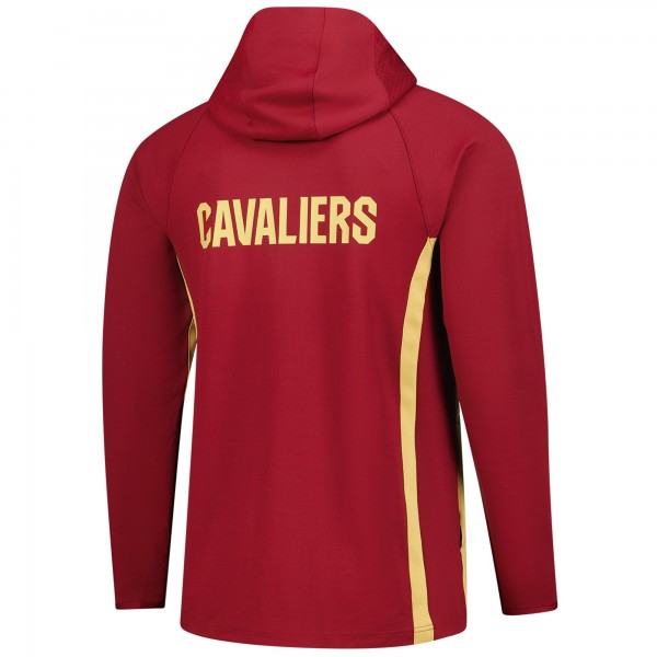 Cleveland Cavaliers Nike Wine Authentic On Court Zone Quarter-Zip Dri-FIT Hoodie Jacket