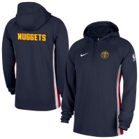 Толстовка на короткой молнии Denver Nuggets Nike Navy Authentic On Court Zone Dri-FIT 
