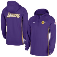 Кофта на короткой молнии Los Angeles Lakers Nike Purple Authentic On Court Zone Dri-FIT