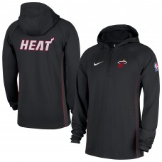 Miami Heat Nike Black Authentic On Court Zone Quarter-Zip Dri-FIT Hoodie Jacket