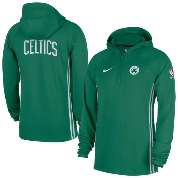 Boston Celtics Nike Kelly Green Authentic On Court Zone Quarter-Zip Dri-FIT Hoodie Jacket