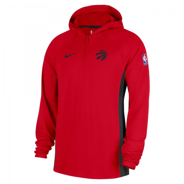 Toronto Raptors Nike Red Authentic On Court Zone Quarter-Zip Dri-FIT Hoodie Jacket