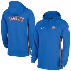 Кофта на короткой молнии Oklahoma City Thunder Nike Blue Authentic On Court Zone Dri-FIT