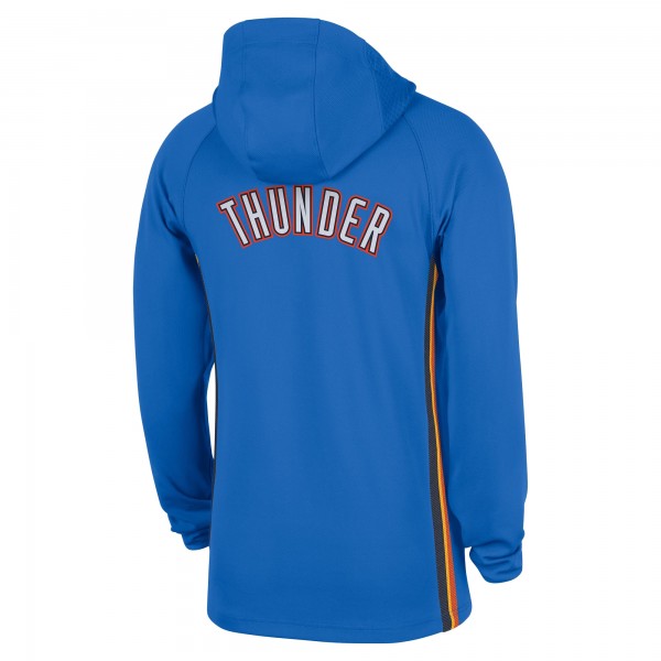 Кофта на короткой молнии Oklahoma City Thunder Nike Blue Authentic On Court Zone Dri-FIT