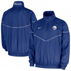 Куртка на короткой молнии Golden State Warriors Nike Royal Courtside Windrunner Woven