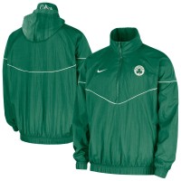 Boston Celtics Nike Kelly Green Courtside Windrunner Woven Half-Zip Hooded Jacket