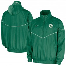 Boston Celtics Nike Kelly Green Courtside Windrunner Woven Half-Zip Hooded Jacket