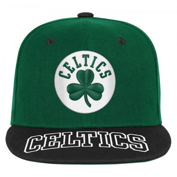 Подростковая Boston Celtics Outerstuff Kelly Green/Black Two-Tone Snapback Hat