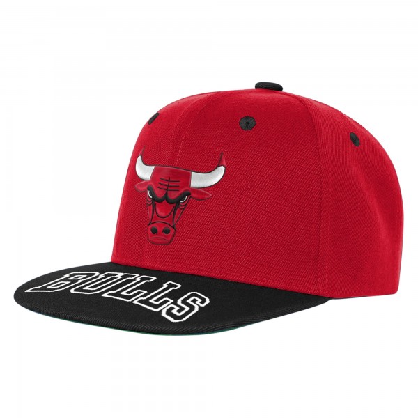 Подростковая Chicago Bulls Outerstuff Red/Black Two-Tone Snapback Hat