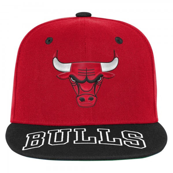 Подростковая Chicago Bulls Outerstuff Red/Black Two-Tone Snapback Hat