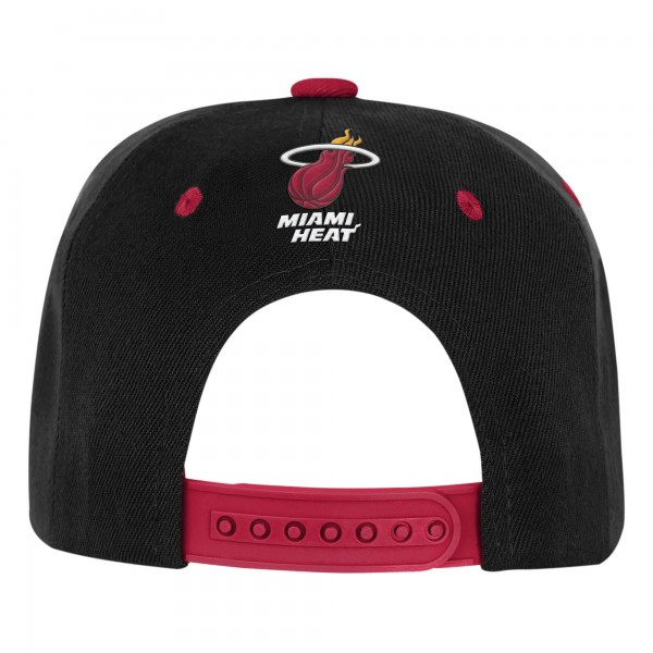 Подростковая Miami Heat Outerstuff Black/Red Two-Tone Snapback Hat