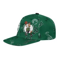 Подростковая Boston Celtics Outerstuff Kelly Green Street Hooper Allover Print Snapback Hat