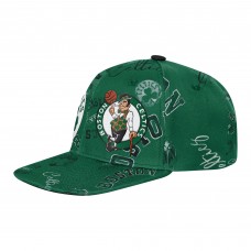 Подростковая Boston Celtics Outerstuff Kelly Green Street Hooper Allover Print Snapback Hat