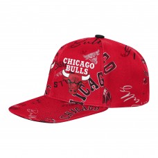 Подростковая Chicago Bulls Outerstuff Red Street Hooper Allover Print Snapback Hat