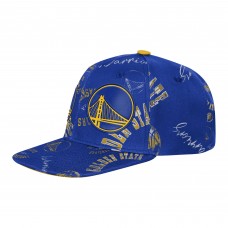 Подростковая Golden State Warriors Outerstuff Royal Street Hooper Allover Print Snapback Hat
