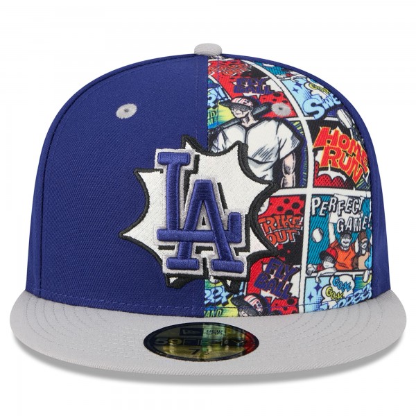 Бейсболка Los Angeles Dodgers New Era Royal/Gray 2025 MLB Diamond Hero Edition 59FIFTY